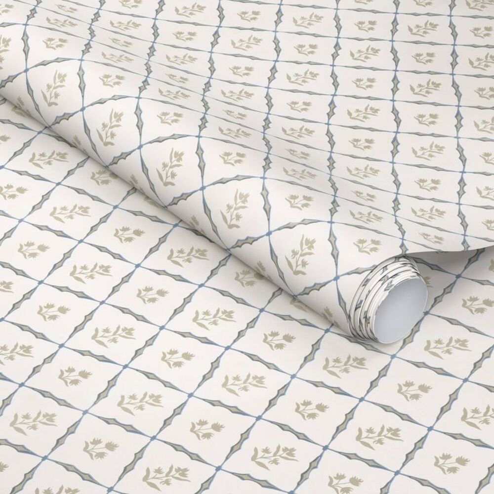 Block Print Cottage Floral Peel and Stick Wallpaper - Threshold